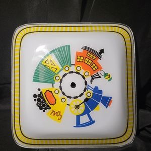 Vintage glass train light shade